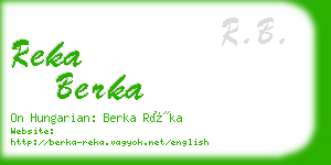 reka berka business card